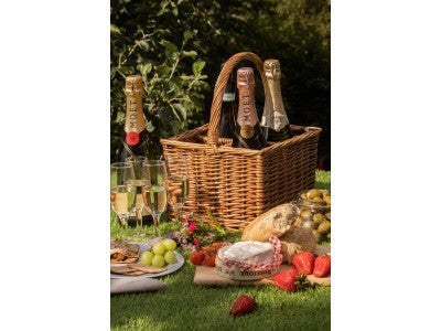 Basket, DOUBLE STEAMED 4 BOTTLE WINE CARRIER