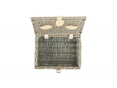 "Basket, 10" ANTIQUE WASH SPLIT WILLOW HAMPER"