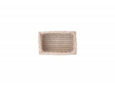 Basket, SMALL WHITE WASH STORAGE BASKET