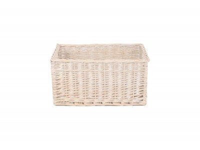 Basket, LARGE WHITE WASH STORAGE BASKET