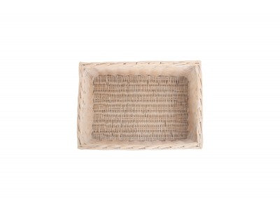 Basket, LARGE WHITE WASH STORAGE BASKET