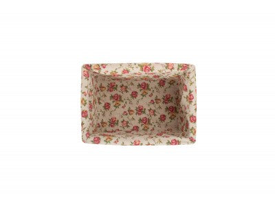 Basket, MEDIUM DOUBLE STEAMED STORAGE BASKETS with GARDEN ROSE LINING
