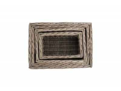 Basket, Set of 4 ANTIQUE WASH STORAGE BASKETS