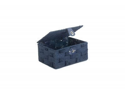 Basket, SMALL BLUE PAPER ROPE HAMPER