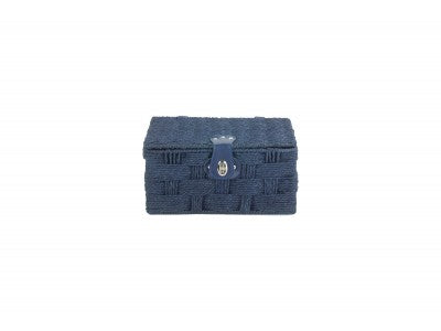 Basket, SMALL BLUE PAPER ROPE HAMPER
