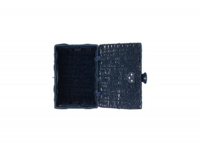 Basket, SMALL BLUE PAPER ROPE HAMPER