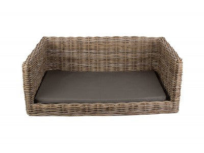 Basket, LUXURY RATTAN DOG SOFA BED - LARGE
