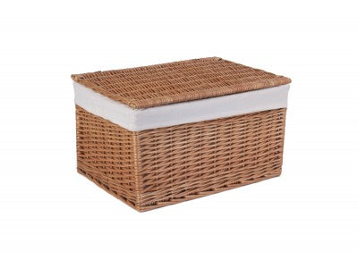 Basket, Set of 3 DOUBLE STEAMED STORAGE HAMPER with WHITE LINING