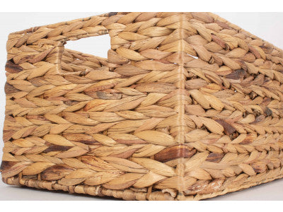 Basket, MEDIUM WATER HYACINTH RECTANGULAR STORAGE BASKET