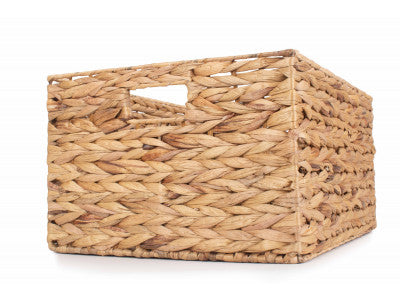 Basket, LARGE WATER HYACINTH RECTANGULAR STORAGE BASKET