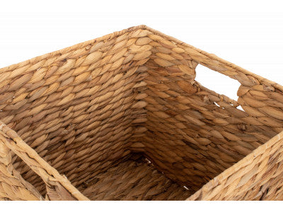 Basket, SMALL WATER HYACINTH SQUARE STORAGE BASKET