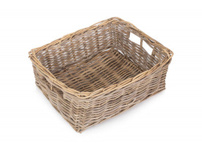 Basket, EXTRA LARGE SHALLOW RATTAN RECTANGULAR BASKET