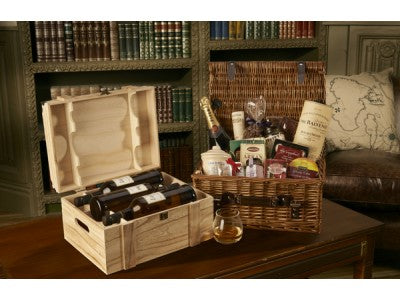 Basket, 6 BOTTLE WINE CHEST BOX