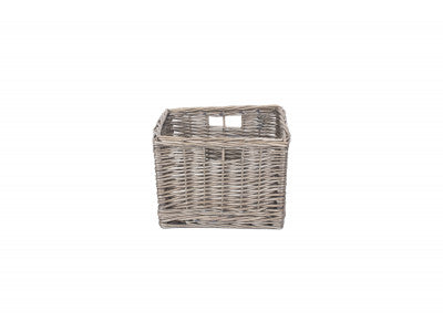 Basket, SMALL SQUARE ANTIQUE WASH UNLINED STORAGE BASKET
