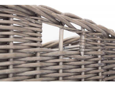 Basket, SMALL SQUARE ANTIQUE WASH UNLINED STORAGE BASKET