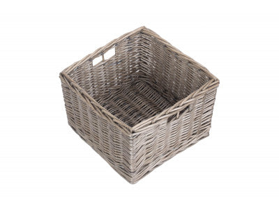 Basket, SMALL SQUARE ANTIQUE WASH UNLINED STORAGE BASKET