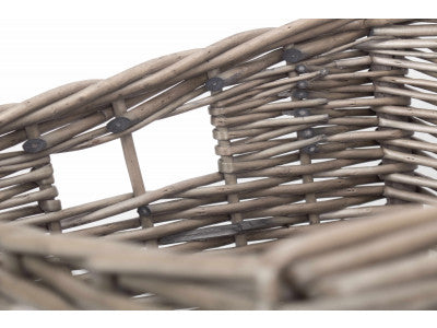 Basket, SMALL SQUARE ANTIQUE WASH UNLINED STORAGE BASKET