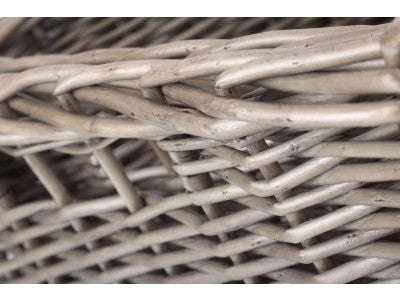 Basket, Set of 2 SQUARE ANTIQUE WASH UNLINED STORAGE BASKETS