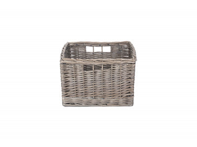 Basket, MEDIUM SQUARE ANTIQUE WASH UNLINED STORAGE BASKET