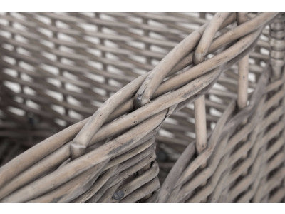 Basket, MEDIUM SQUARE ANTIQUE WASH UNLINED STORAGE BASKET