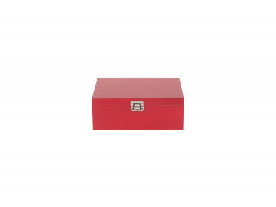 "Basket, 12" RED WOODEN BOX"