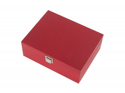 "Basket, 12" RED WOODEN BOX"