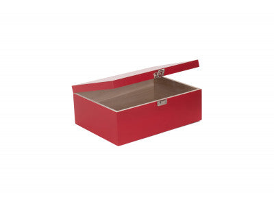 "Basket, 14" RED WOODEN BOX"