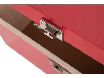 "Basket, 14" RED WOODEN BOX"