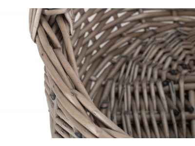 Basket, SMALL ANTIQUE WASH BATHROOM SHOPPER - UNLINED