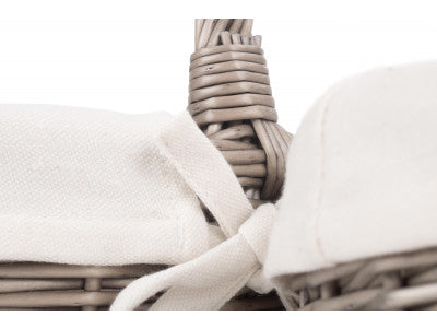 Basket, ANTIQUE WASH BATHROOM SHOPPER SET 2 - LINED