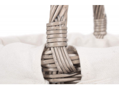 Basket, SMALL ANTIQUE WASH BATHROOM SHOPPER - LINED
