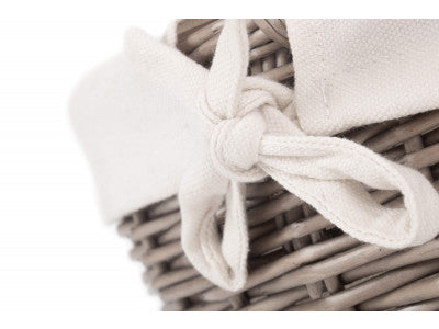 Basket, LARGE ANTIQUE WASH BATHROOM SHOPPER - LINED