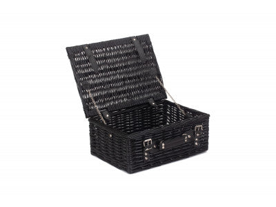 "Basket, 14" BLACK HAMPER"