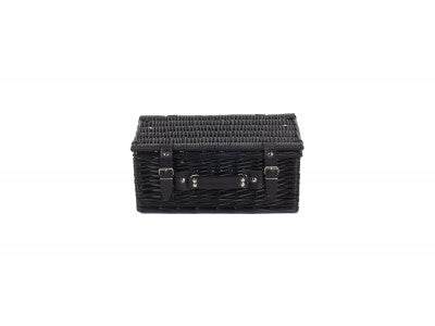 "Basket, 14" BLACK HAMPER"