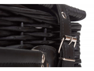 "Basket, 14" BLACK HAMPER"