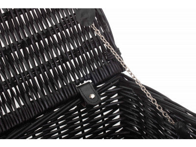 "Basket, 14" BLACK HAMPER"