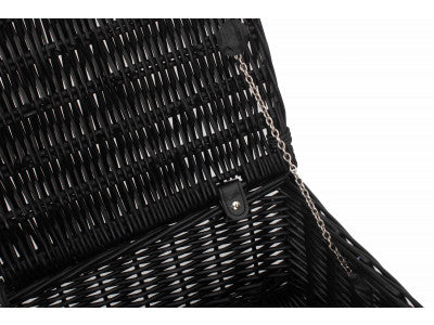 "Basket, 16" BLACK HAMPER"