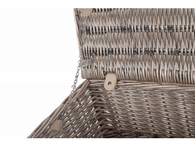 "Basket, 16" ANTIQUE WASH HAMPER"