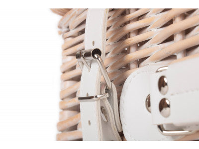 "Basket, 16" WHITE HAMPER"