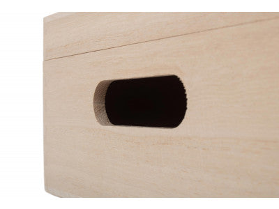 "Basket, 12" UNVARNISHED WOODEN BOX"