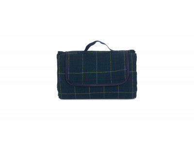 Basket, LUXURY BLUE TWEED PICNIC BLANKET