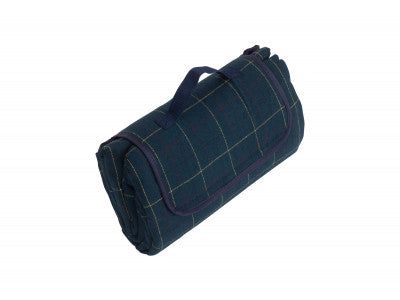 Basket, LUXURY BLUE TWEED PICNIC BLANKET