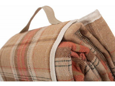 Basket, AUTUMN RED TARTAN PICNIC RUG