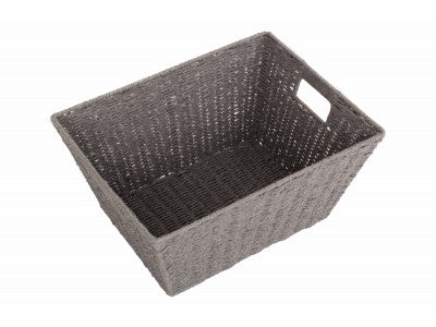 Basket, DEEP GREY PAPER ROPE TRAY - LARGE