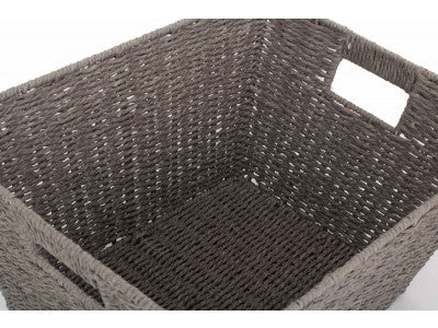 Basket, DEEP GREY PAPER ROPE TRAY - LARGE