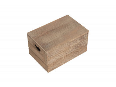 Basket, SMALL OAK EFFECT HEART CUT-OUT BOX