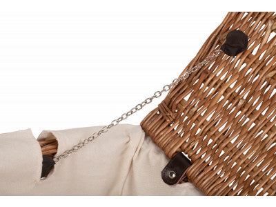 "Basket, 18" DOUBLE STEAMED HAMPER with WHITE LINING"