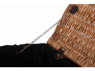 "Basket, 18" DOUBLE STEAMED HAMPER with BLACK LINING"