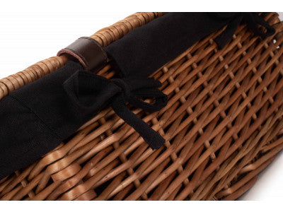 "Basket, 16" DOUBLE STEAMED HAMPER with BLACK LINING"