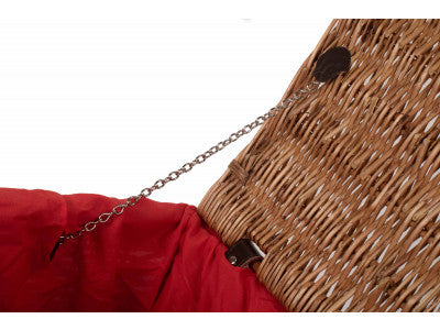 "Basket, 16" DOUBLE STEAMED HAMPER with RED LINING"